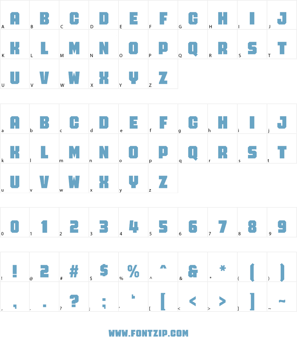 FTY OverKill HammeredNC Font Character